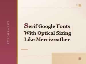 Serif Google Fonts with Optical Sizing Like Merriweather